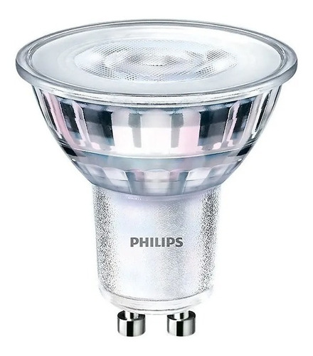 Foco Led Gu10 6w 3000k 120v Philips Dimeable 400lumen(10pza) Color De La Luz Blanco Cálido
