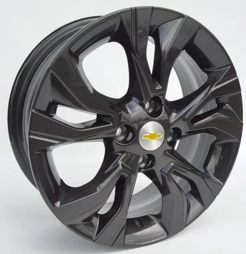 Rodas S35 Chevrolet Onix Rs Aro 15 4x100 (jogo) + Bicos Cor Preto Brilhante