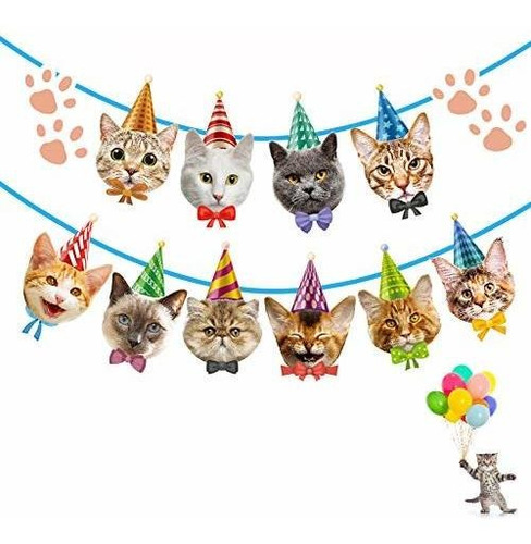 Banner De Cumpleaños De Gato No Necesita Decoraciones ...