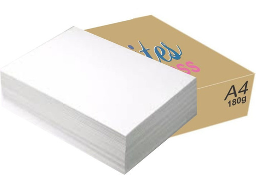 Papel Cartão Branco 180g Alta Alvura Liso A-4 200 Fls