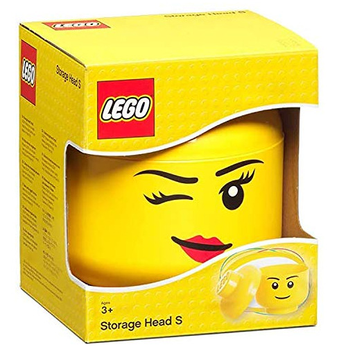 Lego Cabeza De Almacenamiento Apilable Winking Grande, Niña