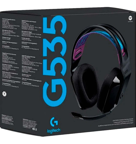 Audifonos C/ Microfono Gamer G535 Inalambrico Lightspeed