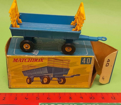 1/64 Matchbox England  N° 40 Acoplado Agrario Trailer 1967