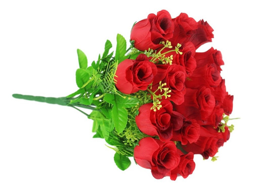 Buquê De Rosas Com 18 Rosas Vermelhas Artificiais Casamento | Parcelamento  sem juros