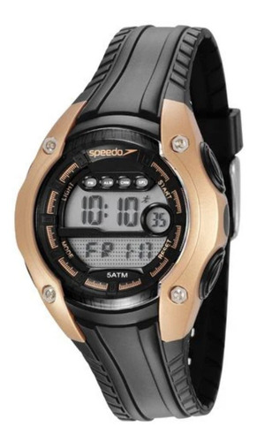 Relogio Feminino Speedo Preto E Dourado Digital Pequeno + Nf