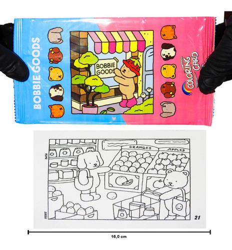 10x Bobbie Goods Cards Para Colorir Pacote Com 4 Unidades