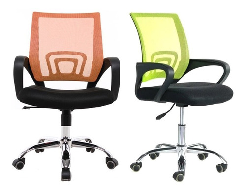 Silla Ejecutiva Xtratech Verona, Color Naranja, Verde Y Negr