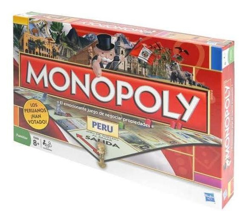 Imagen 2 de 3 de Monopolio Monopoly Perú Hasbro Gaming (original)