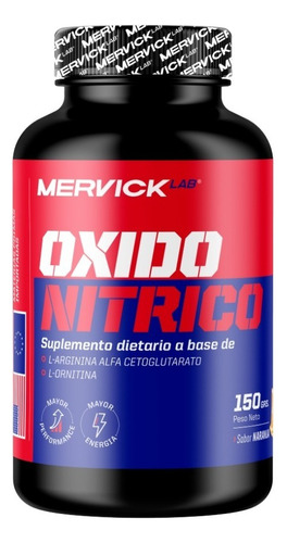 Potenciador Oxido Nitrico X 150 Gr Mervick Lab Sabor Naranja