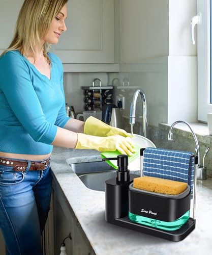 Juego De Dispensador De Jabón Para La Cocina Con Bandeja Y S