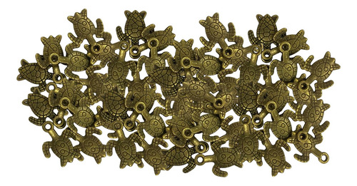 50 Piezas Colgantes De Tortuga Marina Abalorios De Bronce
