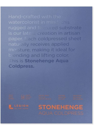 Legion Stonehenge Aqua - Bloque De Acuarela (140 Prensas En 