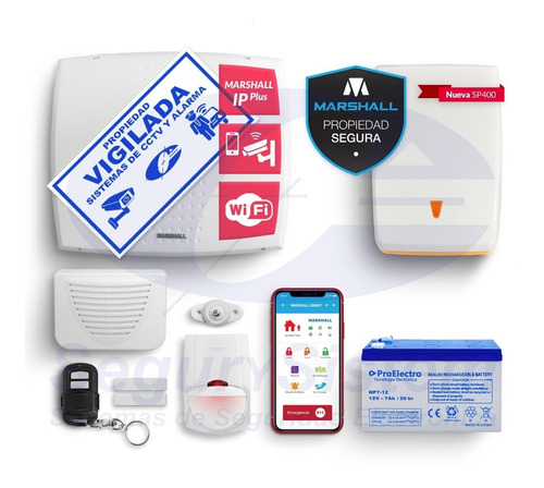 Kit Alarma Domiciliaria Casa Marshall Wifi Ip Internet App