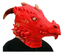 Comprar Máscara Latex Dragon Rojo Completa Cotillon Disfraz