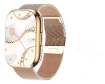 Comprar Relogio Smartwatch Ak9 Max Bluetooth Faz Chamadas Baixa Foto Caixa Dourado Pulseira Rose Gold Bisel Dourado Desenho Da Pulseira Milanese