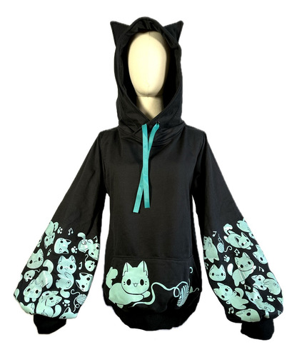 Sudadera Orejas De Gato Persa Harajuku Michiverso Kawaii