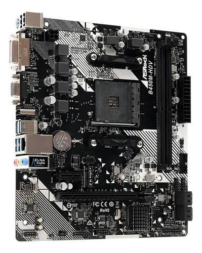 Placa Madre Asrock B450m-hdv R4.0 Am4 Hdmi Ddr4