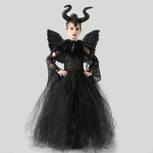 Vestido De Bruja Infantil De Halloween Para Niña, Vestido Ne