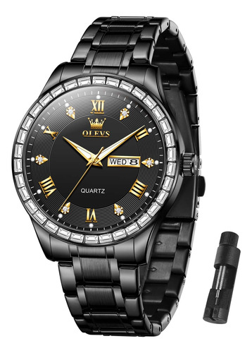 Reloj Olevs De Acero Inoxidable Impermeable De Lujo A La Mod