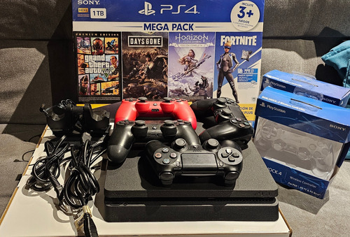 Ps4 Slim + 4 Controles + Timón Thusmaster T80 Ferrari