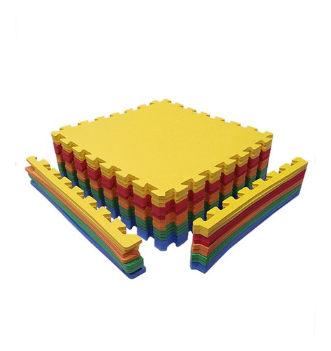 Kit 30 Tapetes Eva De Encaixe Tatames 50x50x1cm 10mm