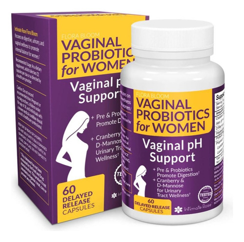 Probioticos Vaginales Con D Manosa 250mg Intimate Rose 60 Cp Sabor Neutro