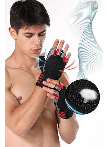 1 Par De Guantes Deportivos Transpirables Y Antisudor