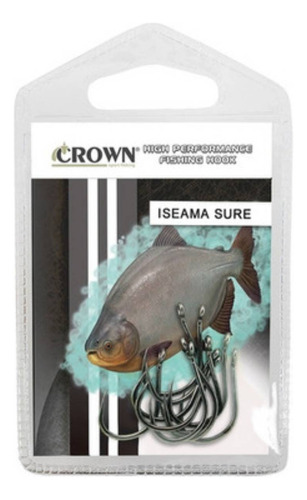 Anzol Pesca Iseama Black 10 Crown 10 Unidades Resistente