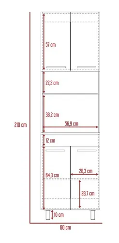 Modulo Microondas Luna Blanco