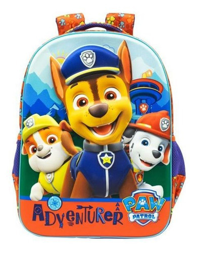 Mochila Costas Paw Patrol 3d Patrulha Canina Xeryus 10813 Cor Azul