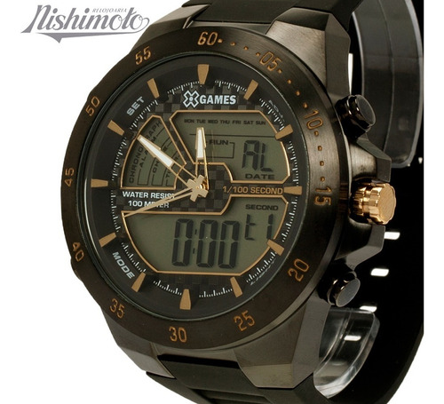 Relógio Xgames Masculino Anadigi Xmnpa006 Bxpx Preto