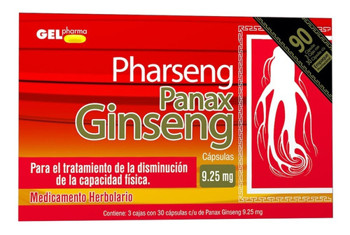 Panax Ginseng Pharseng Capsulas 9.25mg