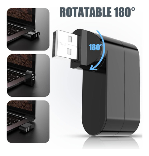 Divisor De Puerto Usb, Berlat 3 Puertos Usb 2.0 Expansor Div