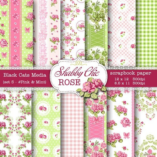 Kit Imprimible Pack Fondos Shabby Chic Clipart Cod 7