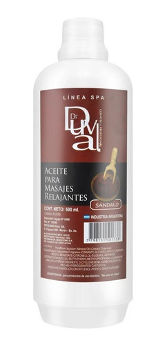 Aceite Para Masajes Relajantes Sándalo Dr. Duval X 500ml