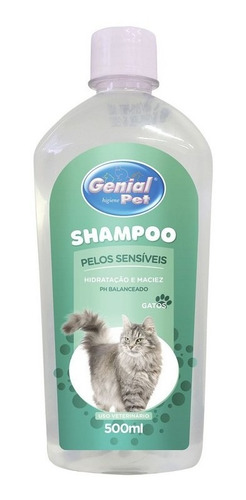 Shampoo Para Gatos De Peles Sensíveis 500ml Genial Pet