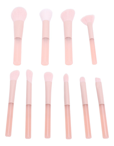 Juego De Brochas De Maquillaje De Color Melocotón, 10 Unidad