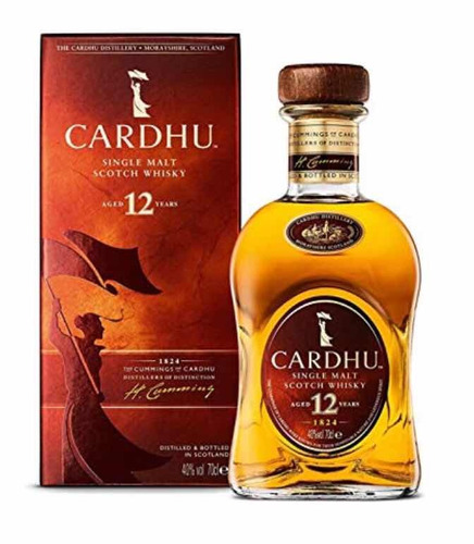 Imagen 1 de 1 de Whisky Cardhu 12 Años Single Malt 700 Ml + Estuche Original
