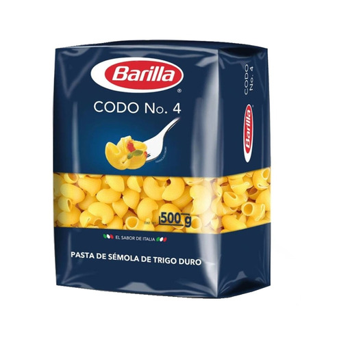 Imagen 1 de 1 de Pasta Codo No. 4 Barilla 500 Gr Pasta De Semola De Trigo Duro