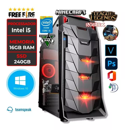 Pc Gamer Completo Intel I5 3ª 16gb Rx 550 4gb Ssd 240gb