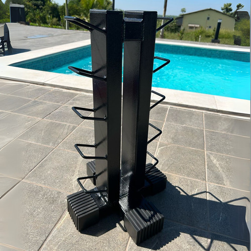 Torre Suporte Apoio Halteres 5 Pares Ferro Portátil Academia