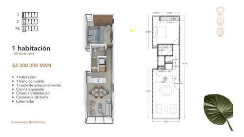 Departamento En Venta En Mérida, Nutuuk, De 1 Habitación De Entrega Inmediata