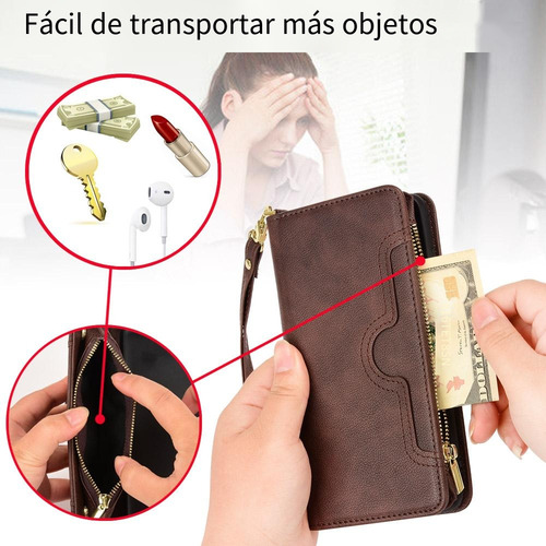 Funda Tipo Cartera Para Asus Rog Phone 5/zenfone 8/zenfone 9, Correa De Piel Con Tapa