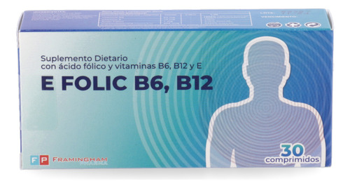 Suplemento Nutricional E-folic Suplemento B6 B12 X 30 Comp