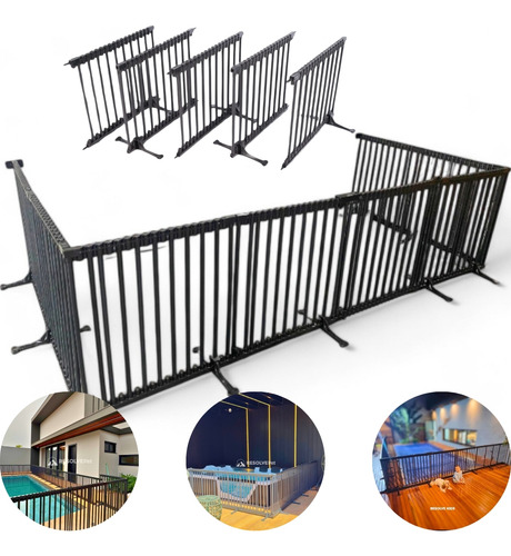 Cercado De Proteção Para Piscinas Jardins Escadas 3,63 Mts