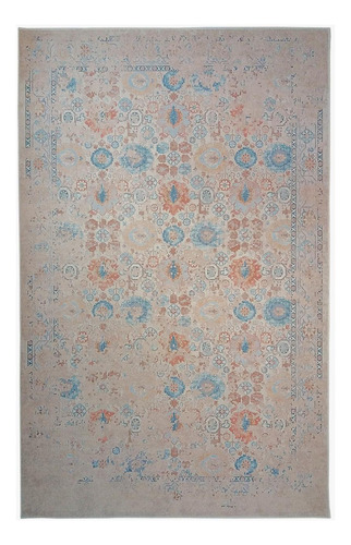 Tapete Sala 140x200 Cm Vintage Reload Bege Printed 1.4x2m