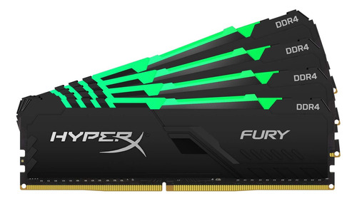 Hyperx Fury Rgb 128 Gb 2666 Mhz Ddr4 Cl16 Dimm (kit 4)