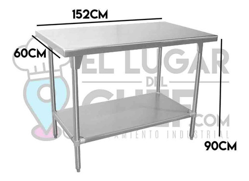 Imagen 2 de 4 de Mesa De Trabajo 152 X 60 Acero Inoxidable Envío Gratis!