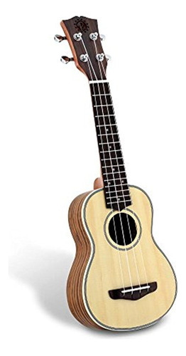 Ukelele Soprano De Abeto De Madera Maciza Instrumento Profes