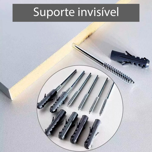 Prateleira C/ Suporte Invisível 90x30 Branca Mdf Madeira Branco